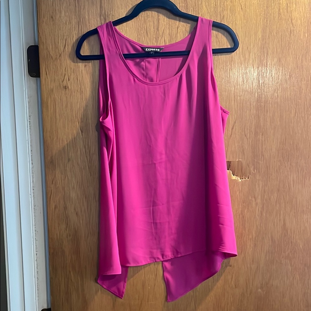 Express Pink Asymmetrical Tank Top